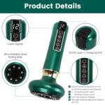 1Pc Anti Cellulite Massager Handheld Vacuum Suction Cupping Kit Beauty Tool With 12 Suction Mode 12 Heating 20Mins Auto-Off One-Key Pressure Release For Abdomen Thighs Buttocks Neck - Image 8