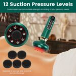 1Pc Anti Cellulite Massager Handheld Vacuum Suction Cupping Kit Beauty Tool With 12 Suction Mode 12 Heating 20Mins Auto-Off One-Key Pressure Release For Abdomen Thighs Buttocks Neck - Image 10