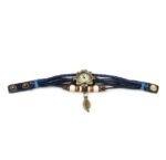 Beautiful Bohemian Style Retro Handmade Leather Tree Leaf Women's Watches Blue - Image 2